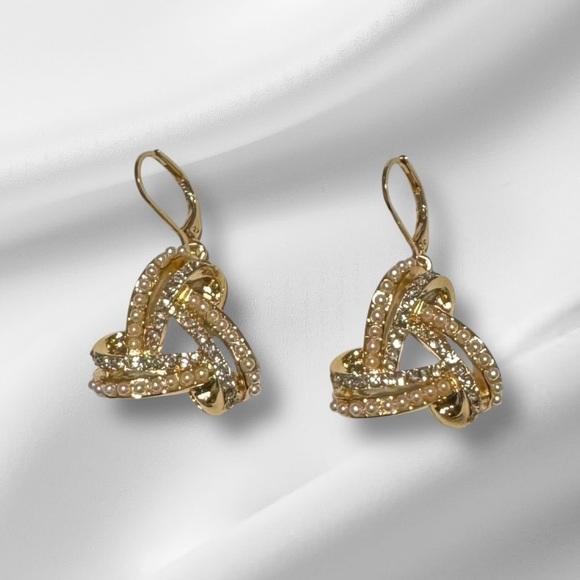 🆕Anne Klein Gold Tone Knot Earrings - Picture 1 of 11